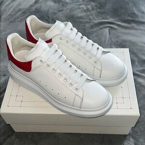 Alexander McQueen White and Red Men's Sneakers 100% authentic🔥🔥🔥